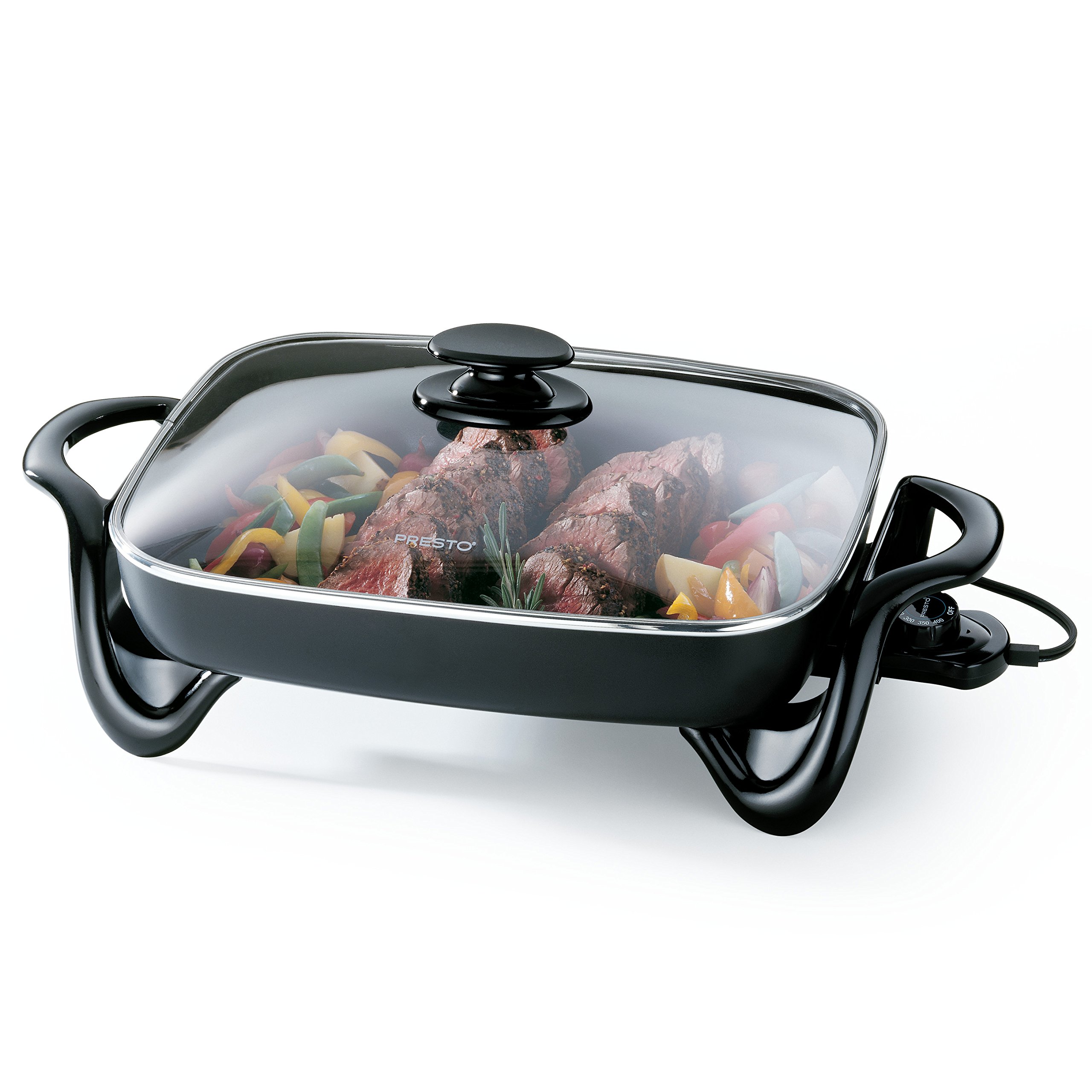 Presto 22-Inch Ceramic Electric Griddle & 16-Inch Electric Skillet Bundle - Nonstick Cookware Set for Pancakes, Burgers, Stir Fry - Perfect for Home Kitchen, Camping & Outdoor Cooking