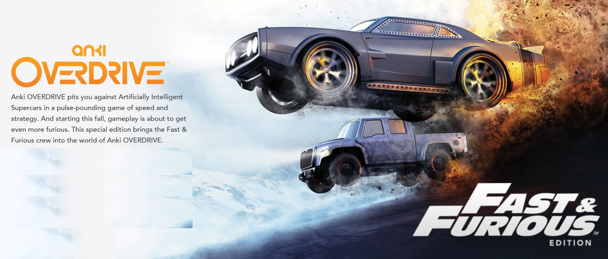 Anki Overdrive Fast & Furious Edition Starter Kit - Smart RC Racing Car Set with App Control - Perfect for Family Game Nights & STEM Learning