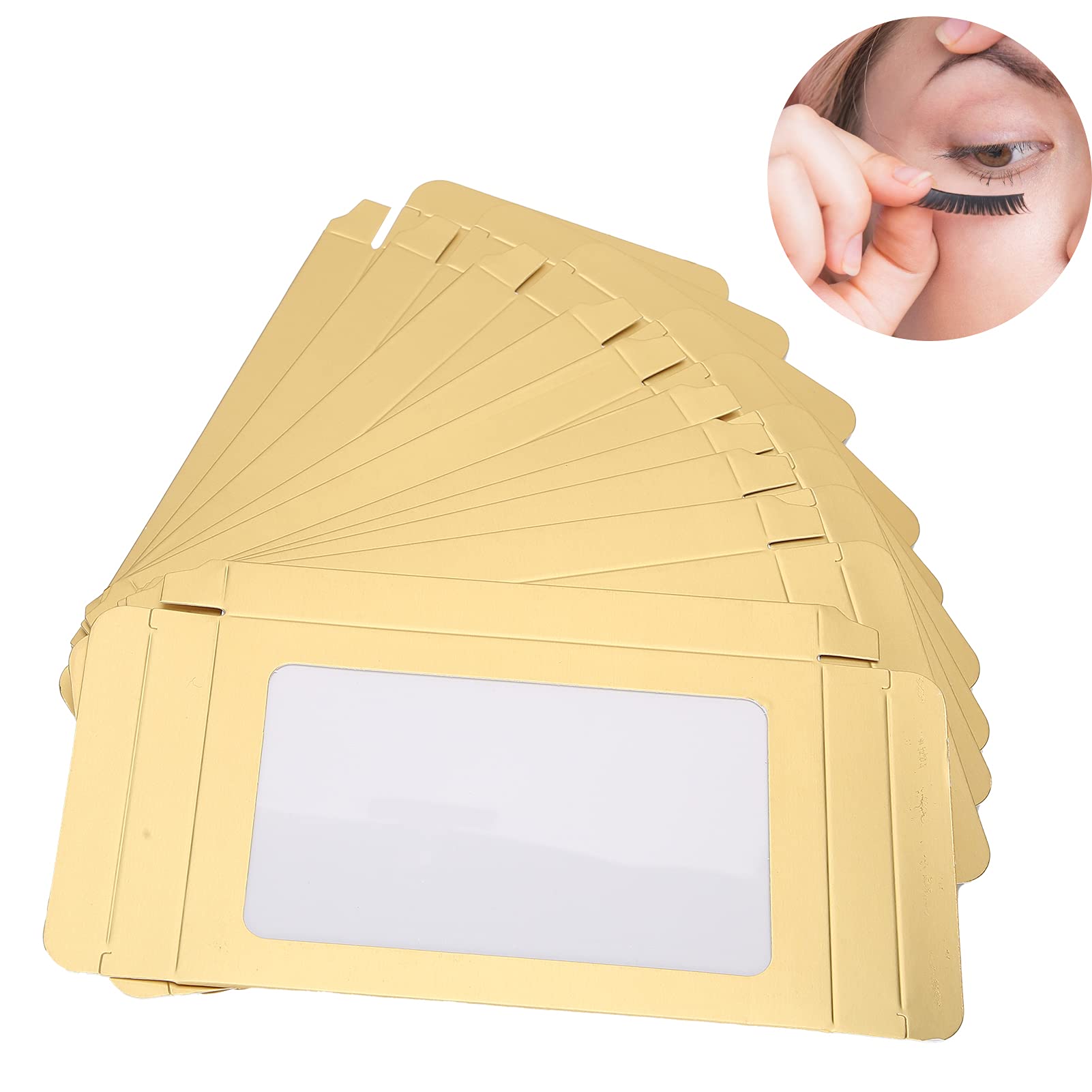 Ubersweet® 10pcs False Eyelashes Storage Box - Lightweight & Compact Eyelash Organizer for Travel & Home - Empty Eyelash Packaging Case for Easy Storage & Carry - Perfect for Makeup Artists & Beauty Lovers