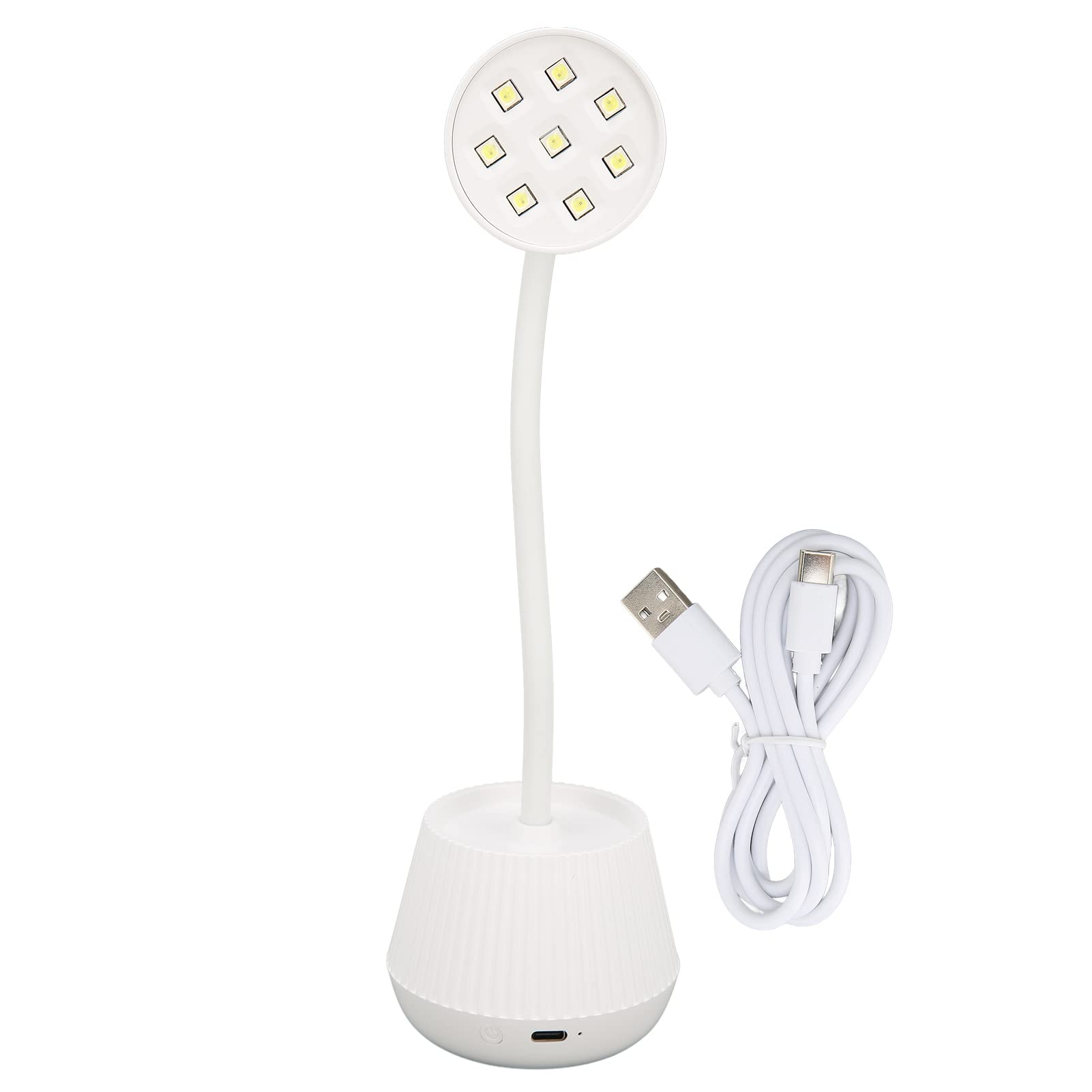 24W Adjustable Gooseneck UV LED Nail Gel Curing Lamp with 8 Light Chips - Professional Nail Polish Dryer for Gel Manicures & Nail Art - Perfect for Home Salons, DIY Nail Care & Professional Use
