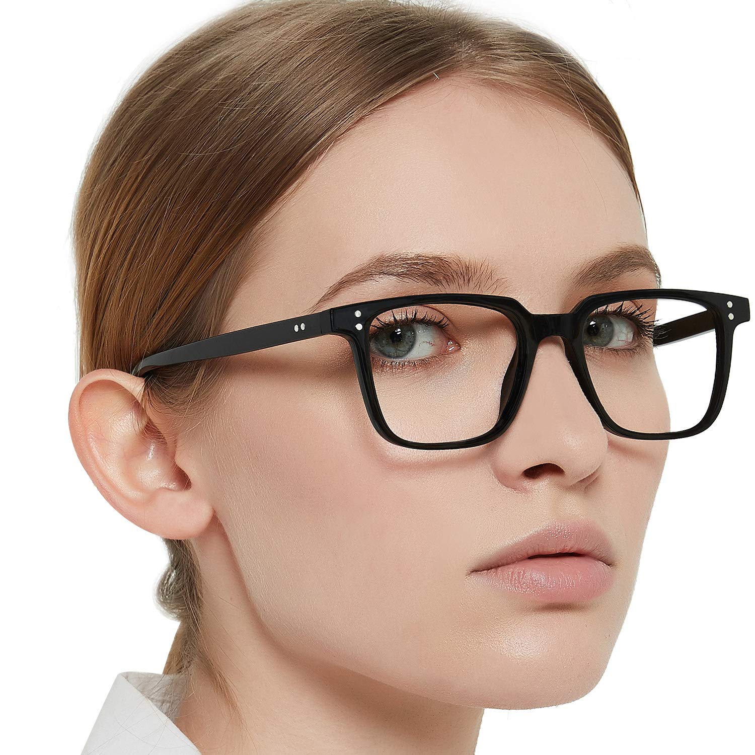 Blue Light Blocking Reading Glasses for Women - MARE AZZURO Computer Readers with Anti-Glare Protection (0 to 6.0 Strength, Black Frame) - Perfect for Office Work, Screen Time & Night Reading