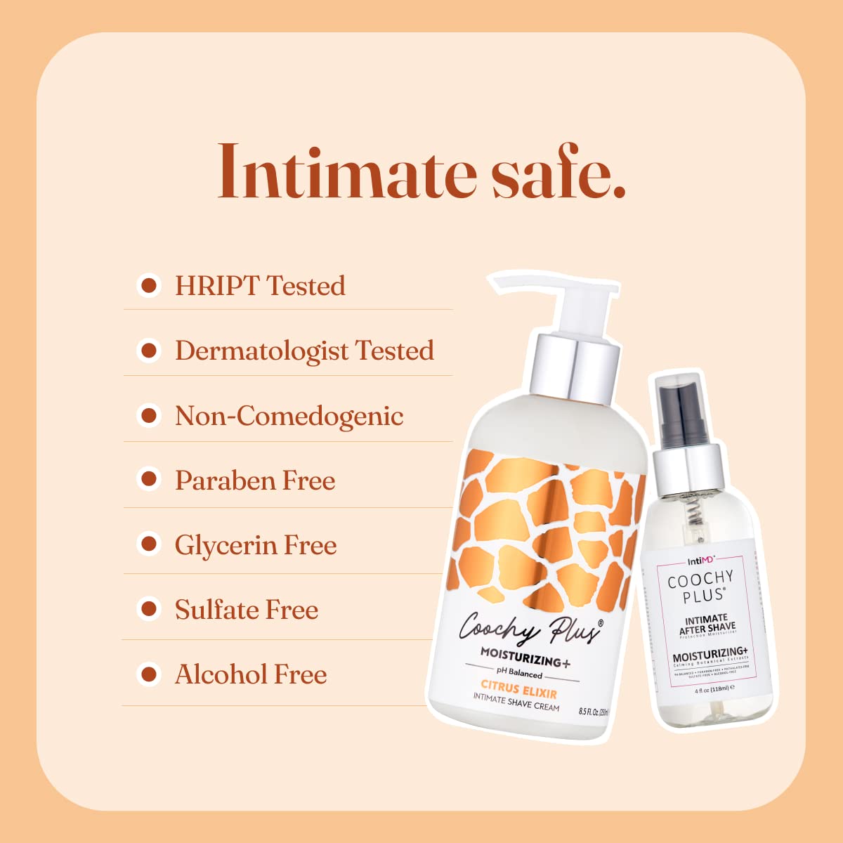 IntiMD Coochy Plus Intimate Shaving Kit for Women - Citrus Scented Razor with Organic After Shave Soothing Moisturizer - Prevents Razor Burns, Itching & Ingrown Hairs - Antioxidant Formula for Smooth Skin - Perfect for Bikini Line, Legs & Underarms Shaving