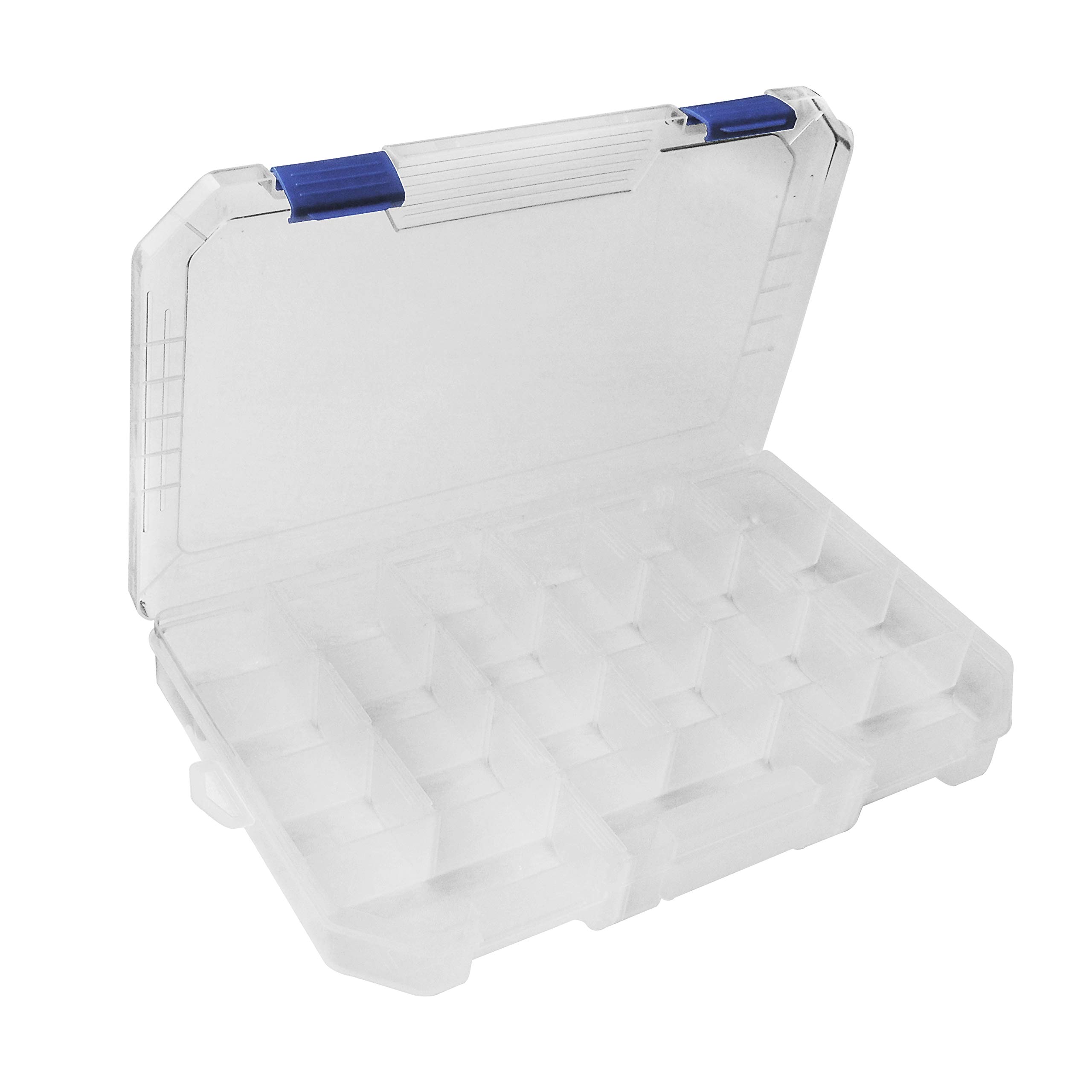 3700 Large Plastic Tackle Box Storage Organizer with Adjustable Dividers - 4 Pack Fishing Tackle Trays for Bass, Trout & Saltwater Fishing Gear Organization