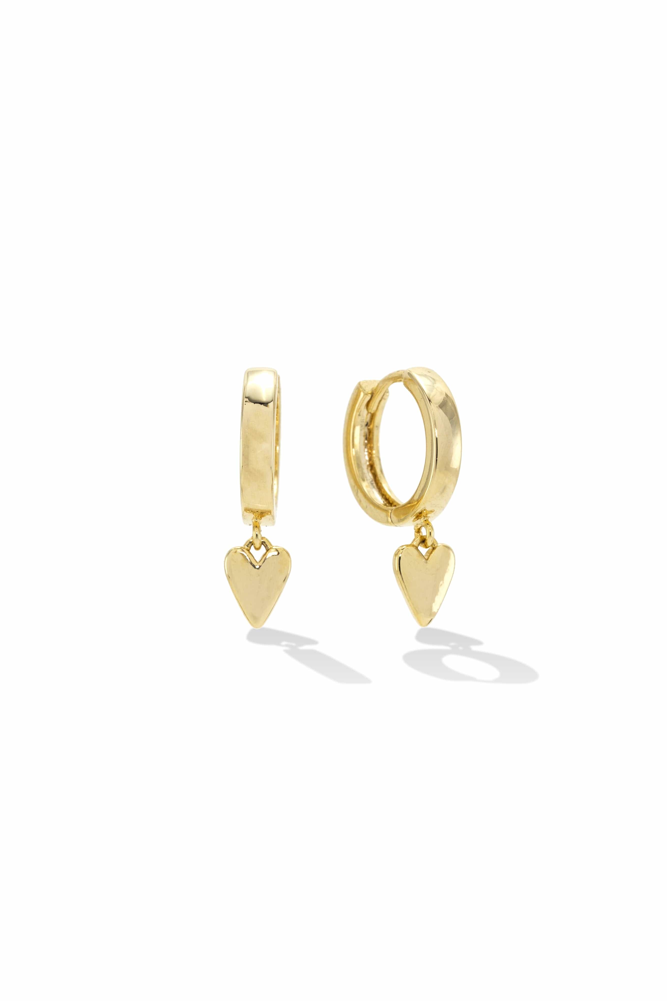 Everly Heart Huggie Hoop Earrings - Dainty Gold Heart Hoops for Women - Perfect for Valentine's Day, Date Night & Everyday Wear