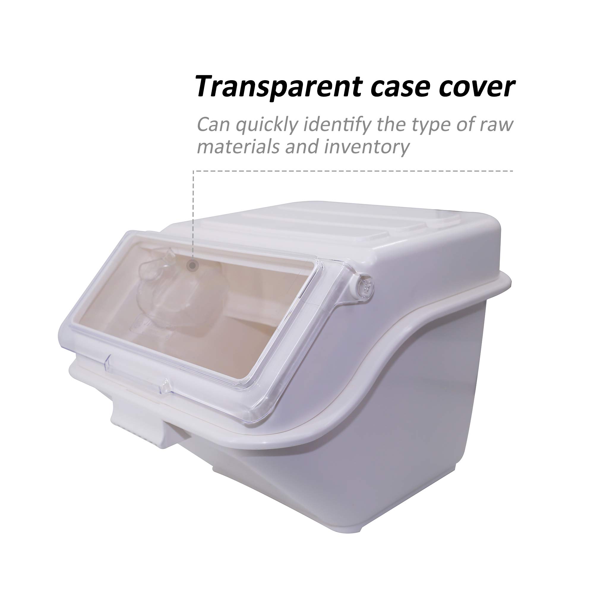 CMI Commercial ProSave 8.8 Gallon (35 Qt) Food Storage Bin with Scoop - Airtight Bulk Container for Flour, Dog Food, Rice & Dry Goods - Ideal for Home Kitchens, Restaurants & Long Term Food Storage