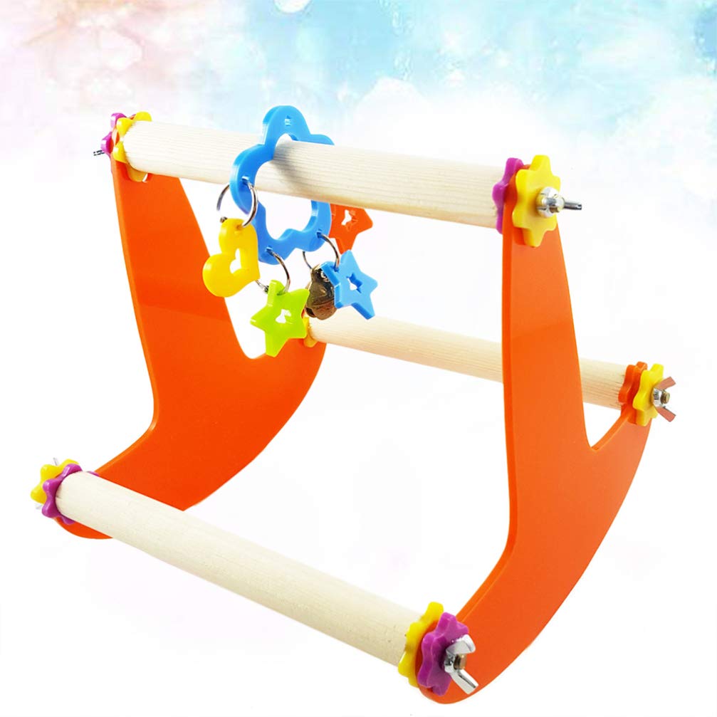 Balacoo Parrot Training Stand with Swing - Durable Bird Perch & Play Toy for Parrots, Cockatiels, Conures | Perfect for Cage Accessories, Playtime & Training Exercises