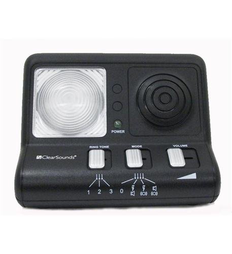 1 - ClearRing Amplified Phone Ring Signaler for Hearing Impaired - Loud Ringer for Landline Phones - Perfect for Seniors & Offices (Home, Bedroom, Workplace Use)