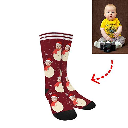 Custom Photo Socks - Personalized with Your Image | Blue Dog Paw Design | Unisex Gift for Birthdays, Anniversaries & Special Occasions