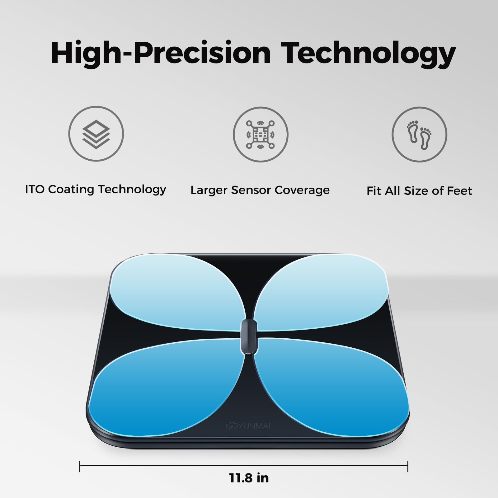 Yunmai Smart Body Composition Scale - Accurate Digital Bluetooth Bathroom Scale with BMI, Body Fat, Muscle Mass & 13 Health Metrics - Rechargeable, 400lb Capacity - Syncs with Apple Health - Perfect for Home Gym, Weight Loss Tracking & Fitness Enthusiasts
