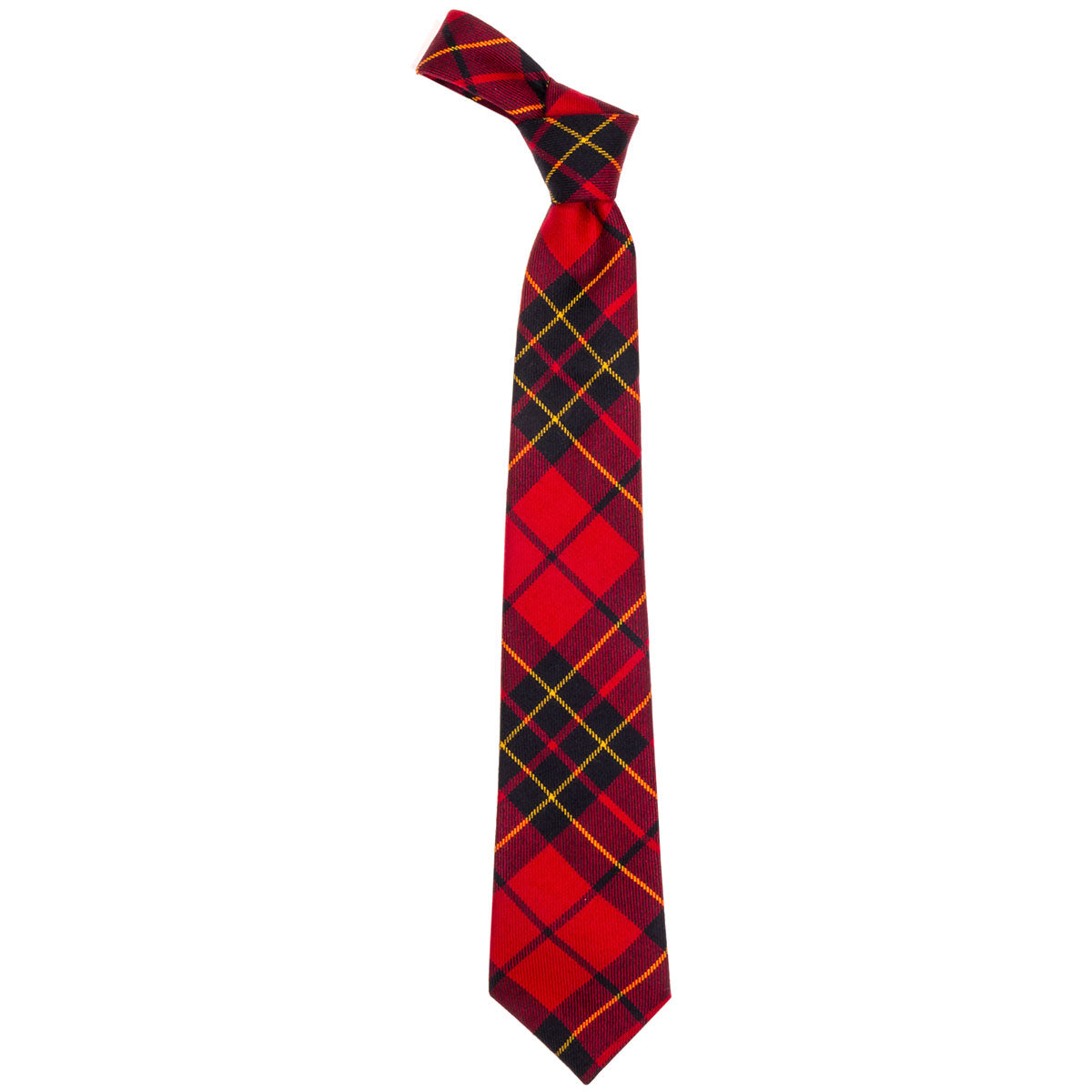 Brodie Red Modern Tartan Tie - Stylish Men's Necktie for Office, Wedding & Formal Events | Premium Wool Blend Fashion Accessory
