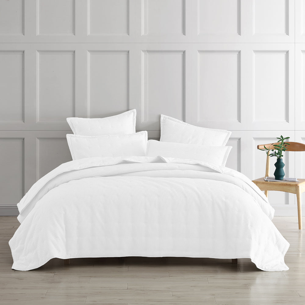 Premium Ascot White Coverlet - Soft & Breathable Bedspread for Single & Double Beds | Perfect for Guest Rooms, Master Bedrooms & Cozy Home Decor