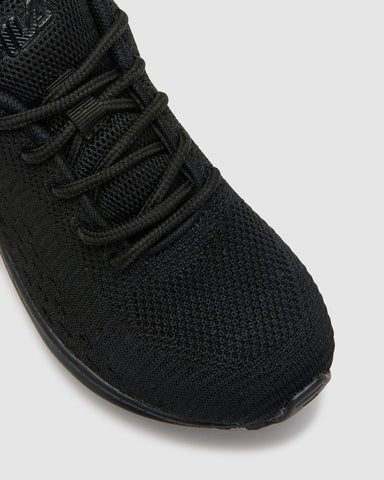 FILA Junior Classico Triple Black Running Shoes for Kids - Lightweight & Comfortable Sneakers for School, Sports & Daily Wear