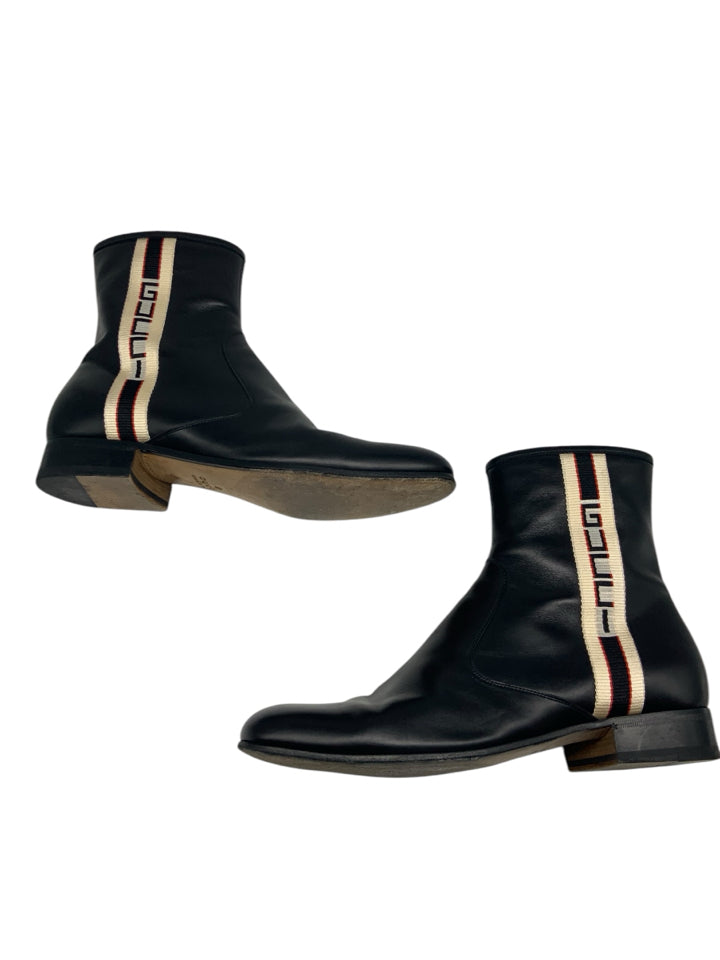 Gucci Bonny Leather Chelsea Boots for Men - Size 9.5 US | Premium Genuine Leather Ankle Boots | Perfect for Business Casual, Office Wear & Night Out