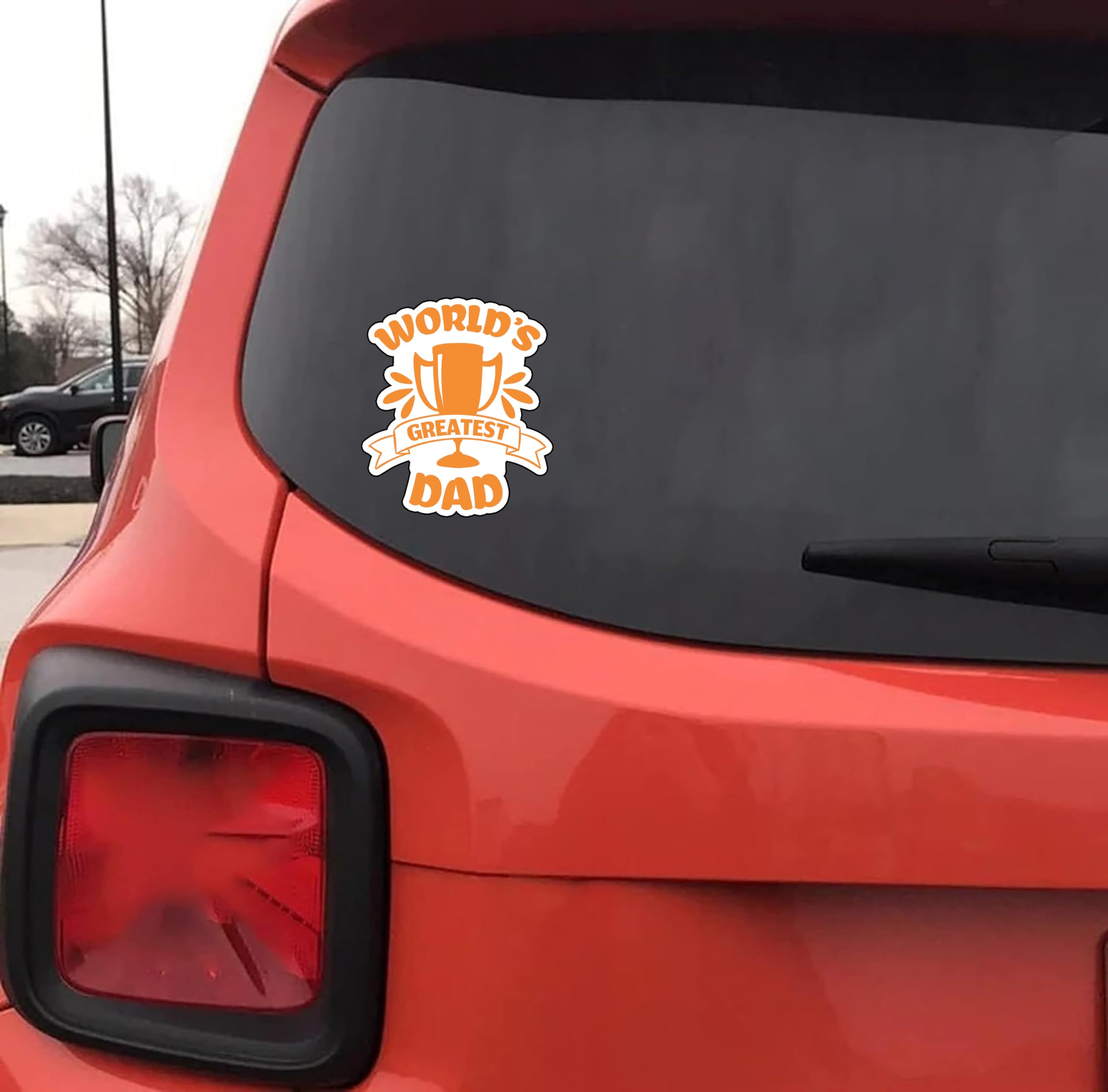 World's Greatest Dad 6-Inch Vinyl Decal Sticker - Durable, Waterproof, Weatherproof for Laptops, Cars, Water Bottles, Notebooks | Easy to Apply & Long Lasting | Perfect for Father's Day Gifts, DIY Crafts & Personalization