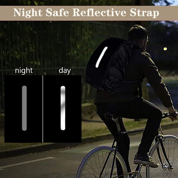 2 Pack Waterproof Backpack Rain Cover with Reflective Strip - Lightweight Rucksack Protector for Bicycling, Hiking, Camping & Outdoor Adventures (Fits 20-40L Backpacks) - Stay Dry in Heavy Rain & Windy Conditions