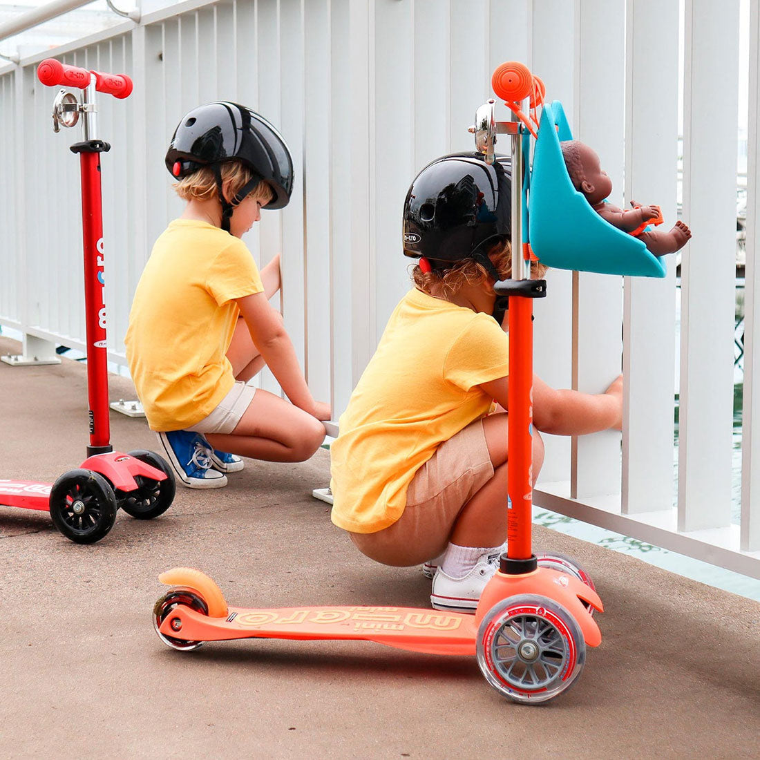 Micro Mini Deluxe 3 Wheel Scooter for Kids - Orange | Lightweight Foldable Kick Scooter for Boys & Girls Ages 3-8 | Perfect for Neighborhood Rides, Park Adventures & School Commutes