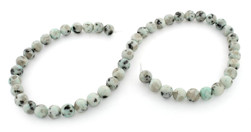 8mm Sesame Jasper Round Gemstone Beads for Jewelry Making - DIY Bracelets, Necklaces & Healing Crystal Crafts