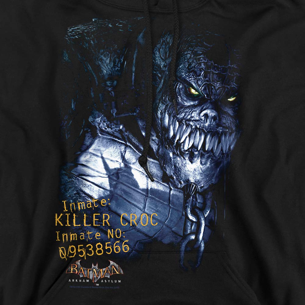 Trevco Batman Arkham Killer Croc Unisex Hoodie - Adult Pullover Sweatshirt for Cosplay, Gaming & Casual Wear