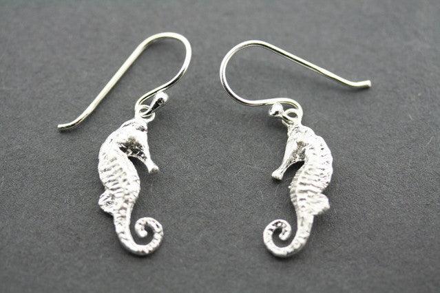 Seahorse Earrings for Women - Sterling Silver Dangle Hoop Earrings - Perfect for Beach Parties, Summer Outfits & Boho Fashion