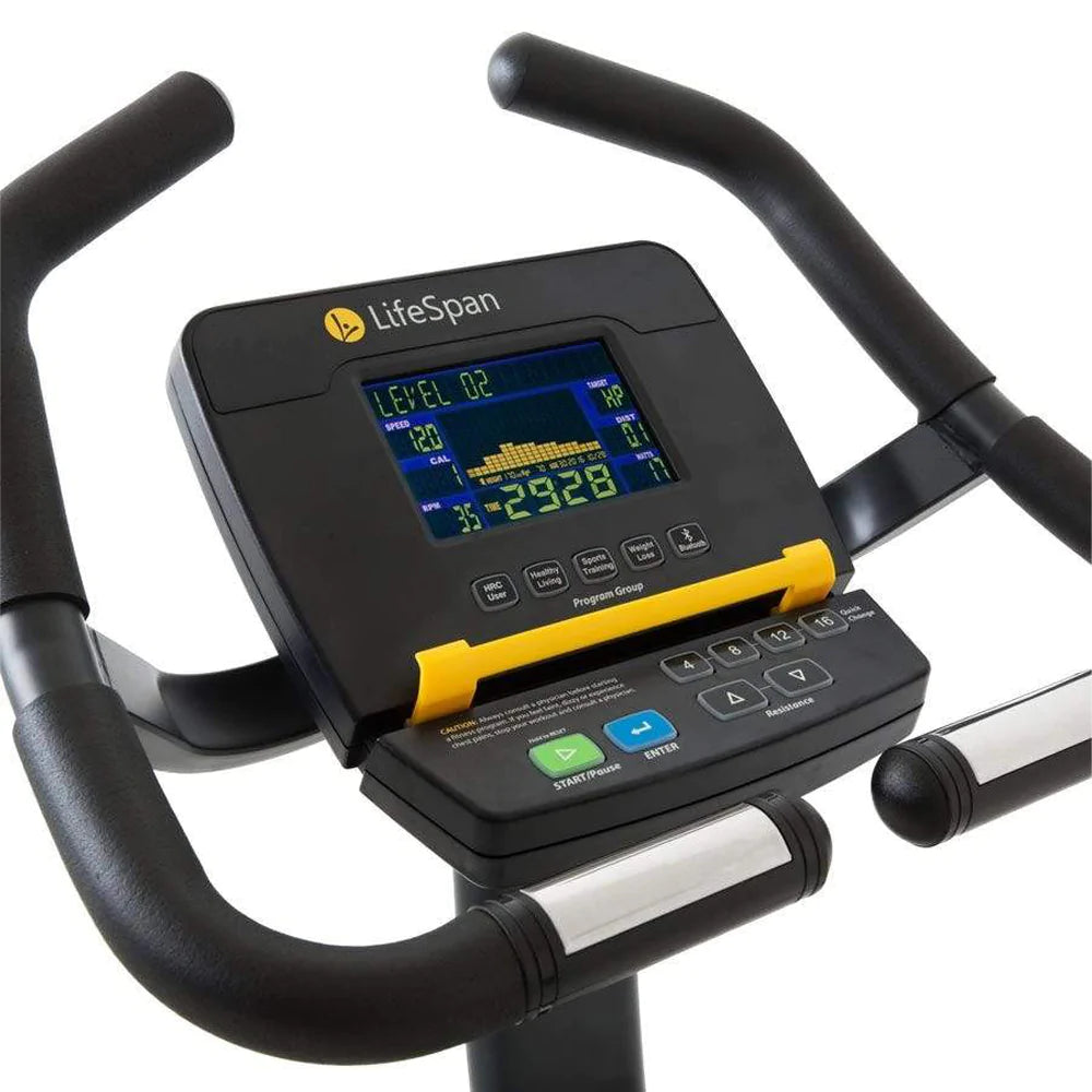 Lifespan C5i Upright Exercise Bike for Home Gym - Cardio Workout Equipment for Weight Loss & Fitness Training - Perfect for Small Spaces & Apartment Workouts