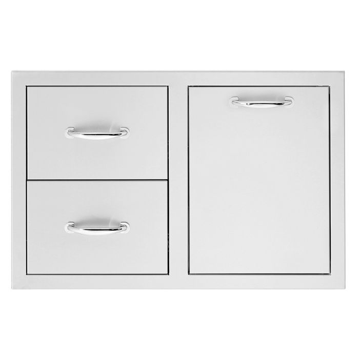 Summerset SSDC2 33LP 2-Drawer Cabinet with Vented LP Tank Storage - Outdoor Kitchen Organizer for Gas Grills & BBQ Accessories