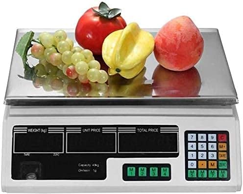 40kg/2g Precision Digital Kitchen Scale - Stainless Steel Food Weighing Scale with LCD Display for Vegetables, Fish, Meat & Supermarket Use | Commercial & Home Cooking, Baking, Portion Control