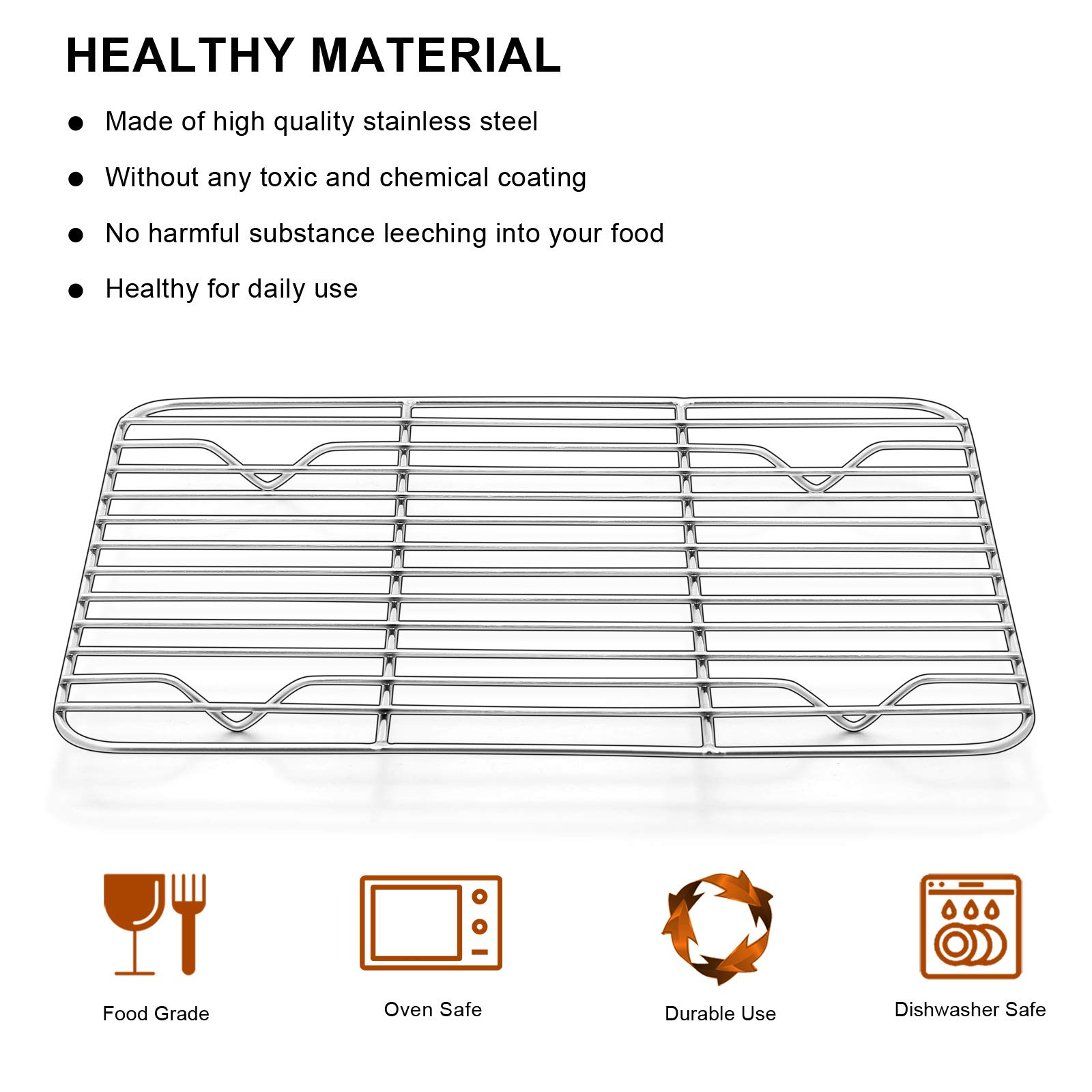 Stainless Steel Baking Cooling Rack Set of 2 - 11.6