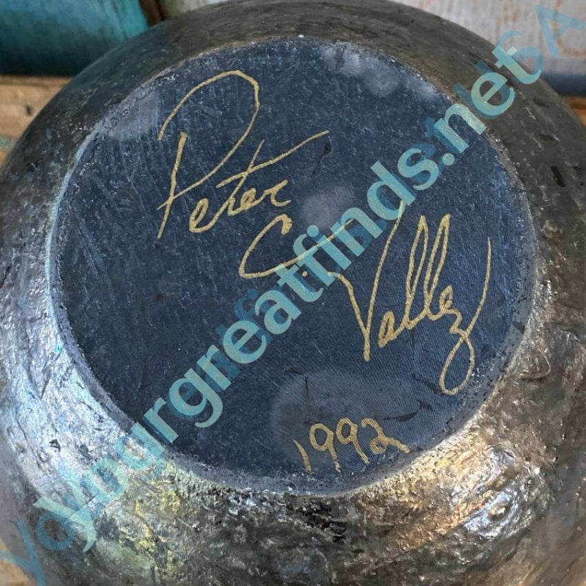 Peter C Vallez 1992 Studio Stoneware Pot - Handcrafted Ceramic Art Piece for Home Decor, Kitchen & Dining Room Display