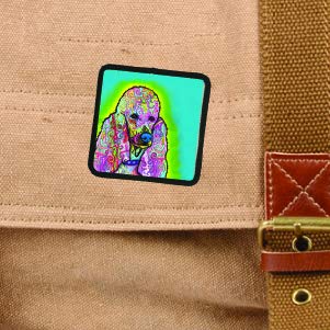 Dean Russo Poodle Art Peel & Stick Decorative Patch - DIY Craft, Scrapbooking, Clothing & Accessory Customization