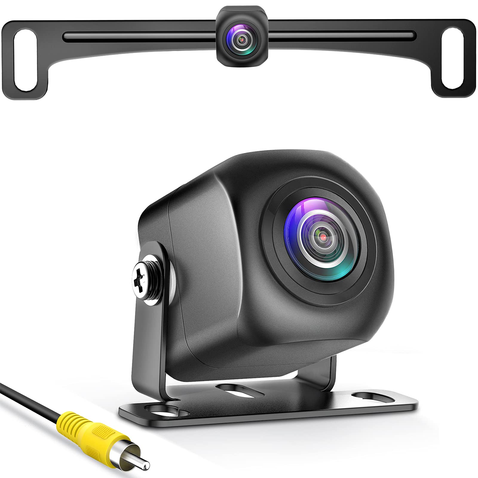 PixelMan AHD 1080P Backup Camera - 170° Wide Angle Metal Rear View Reversing Camera with Clear Night Vision & IP69 Waterproof for Cars, SUVs, RVs - Perfect for Safe Parking and Night Driving