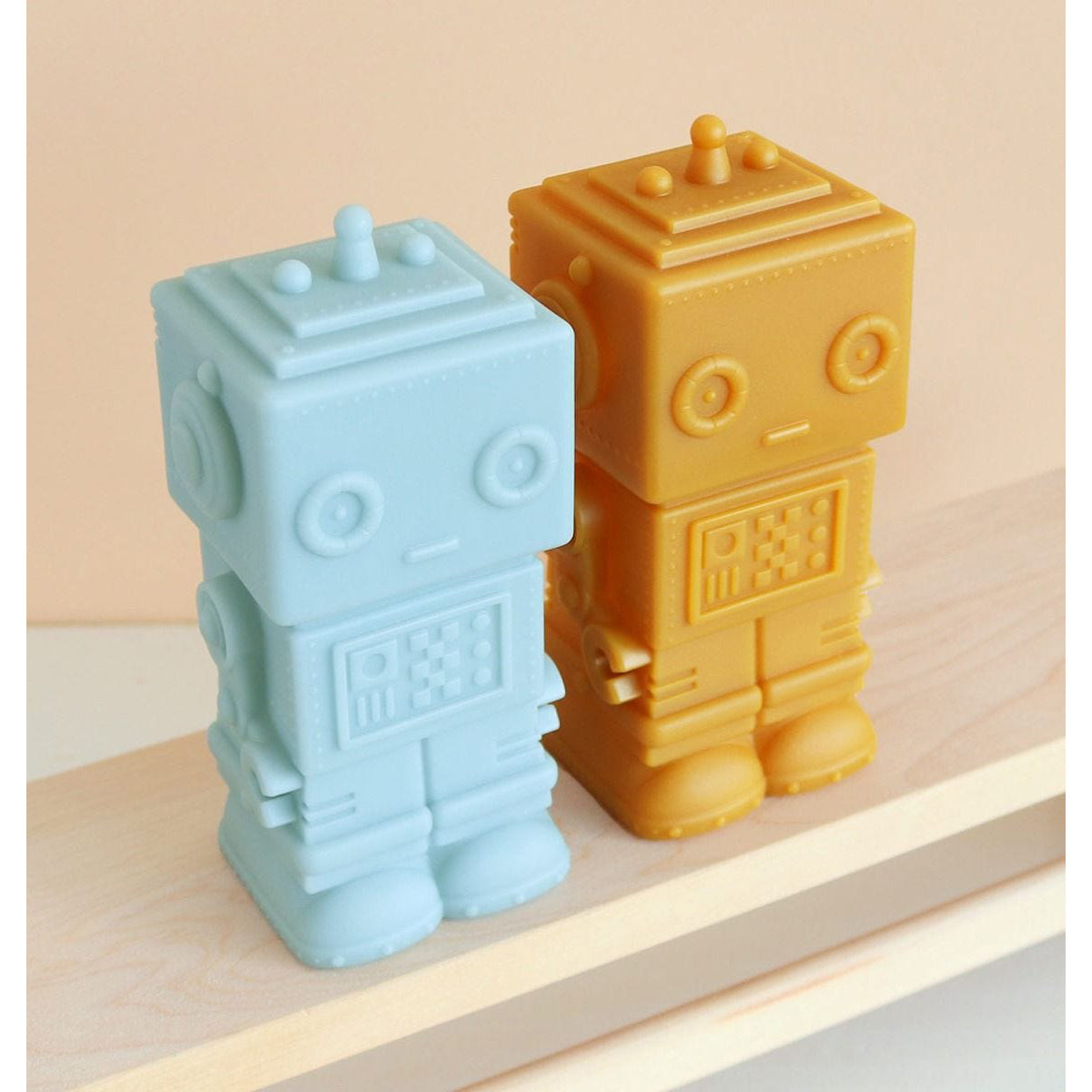 A Little Lovely Company Little Light Robot Night Light - Smokey Blue LED Nursery Lamp for Kids Bedroom, Baby Room Decor & Sleep Aid - Perfect for Bedtime Stories, Nighttime Comfort and Nursery Room Ambiance