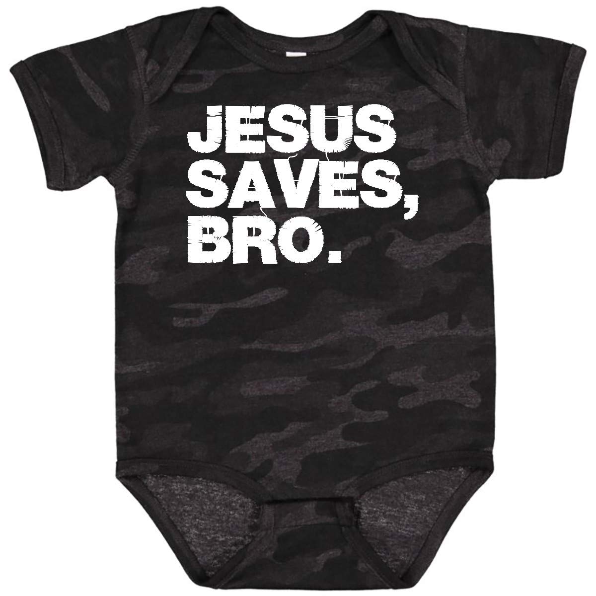 Inktastic Jesus Saves, Bro. Baby Bodysuit - Cute Christian Outfit for Infants, Baptism, Church & Family Gatherings