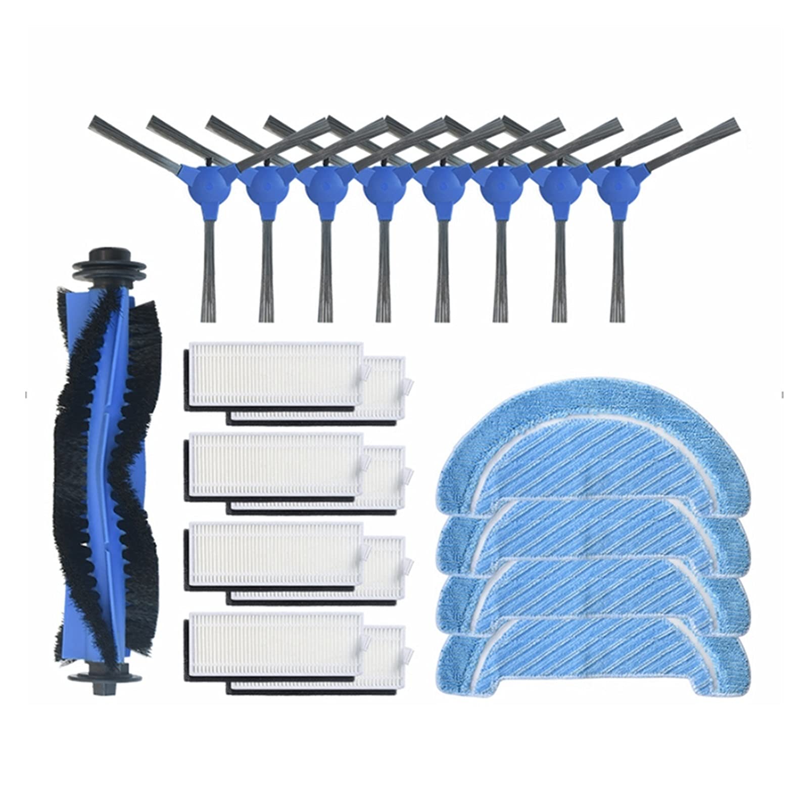 REYQA Replacement Filter and Mop Cloth Kit for Cecotec Conga Excellence 1090 Robot Vacuum Cleaner - Compatible Accessories for Efficient Cleaning in Hardwood Floors and Carpets