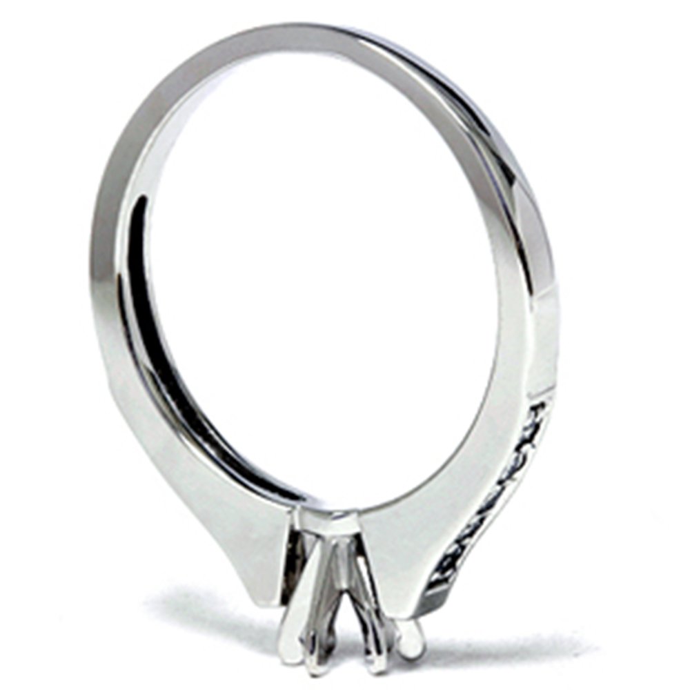 Diamond Engagement Semi Mount Ring Setting in 14K White Gold - Perfect for Proposals, Weddings & Anniversary Gifts