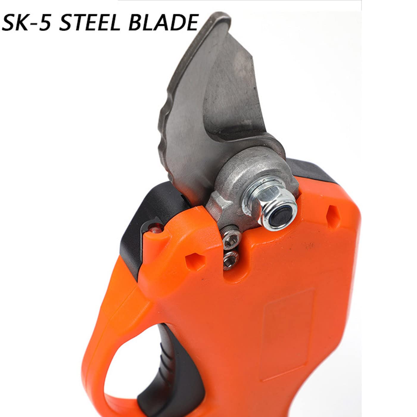 **Rechargeable Lithium Electric Pruning Shears - Multi-Purpose Garden & Fruit Tree Trimmer with Comfortable Non-Slip Grip (Orange/Green) - Perfect for Orchard, Vineyard & Home Gardening**