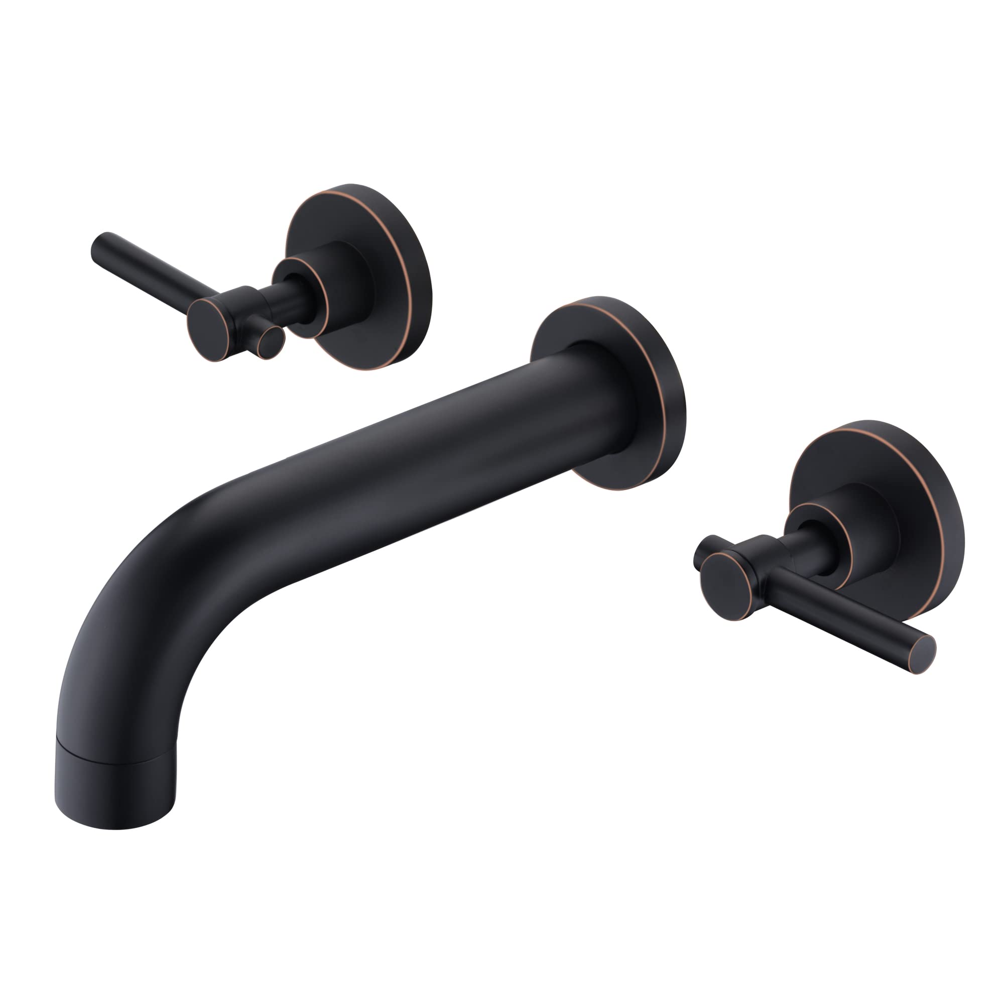 Sumerain Oil Rubbed Bronze Wall Mount 3-Hole Bathtub Faucet with Lever Handles - Perfect for Bathroom Renovation, Spa Retreat & Luxury Tub Filling