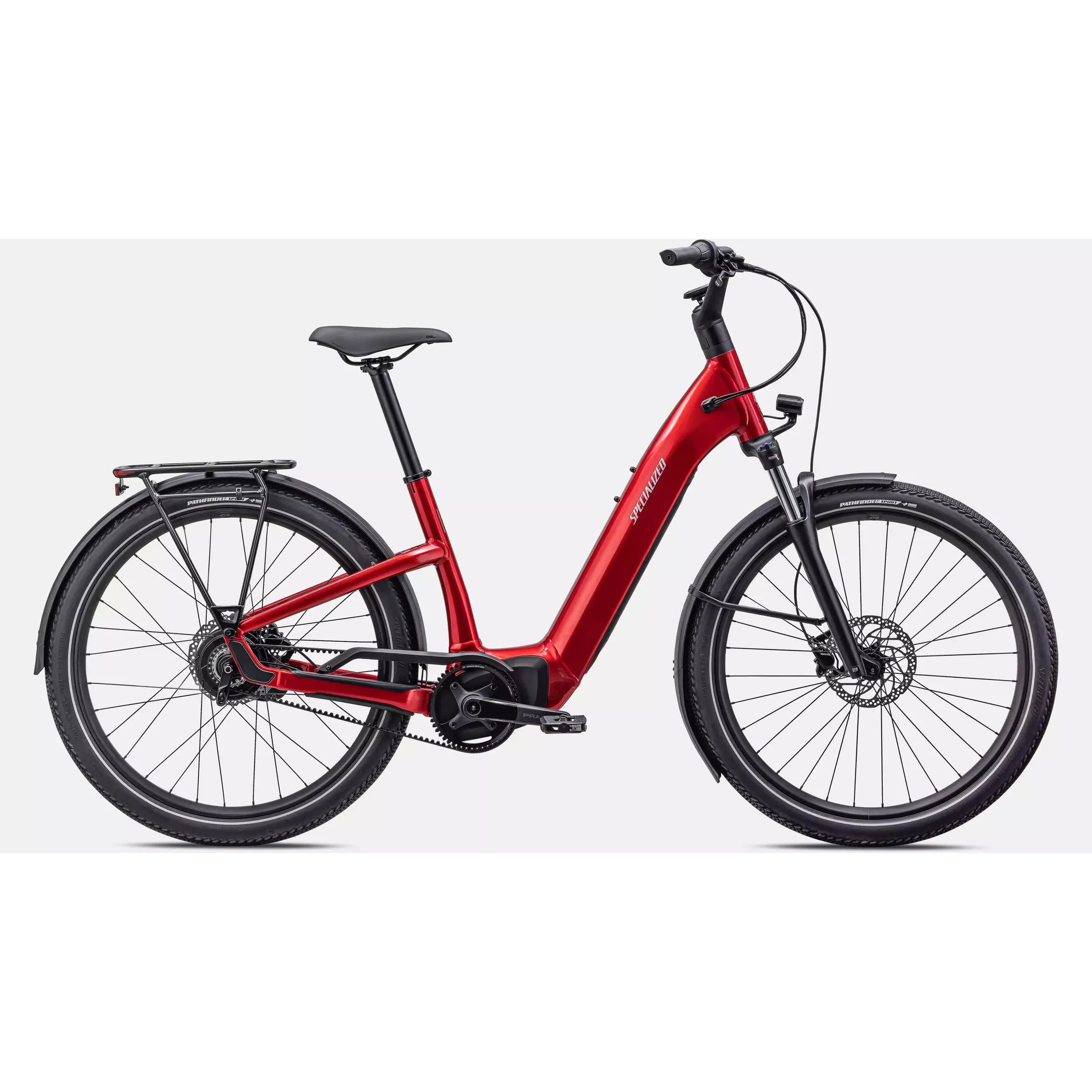 Specialized Turbo Como 3.0 IGH Electric Bike - Red Tint / Silver Reflective - Perfect for Urban Commuting & Leisure Rides