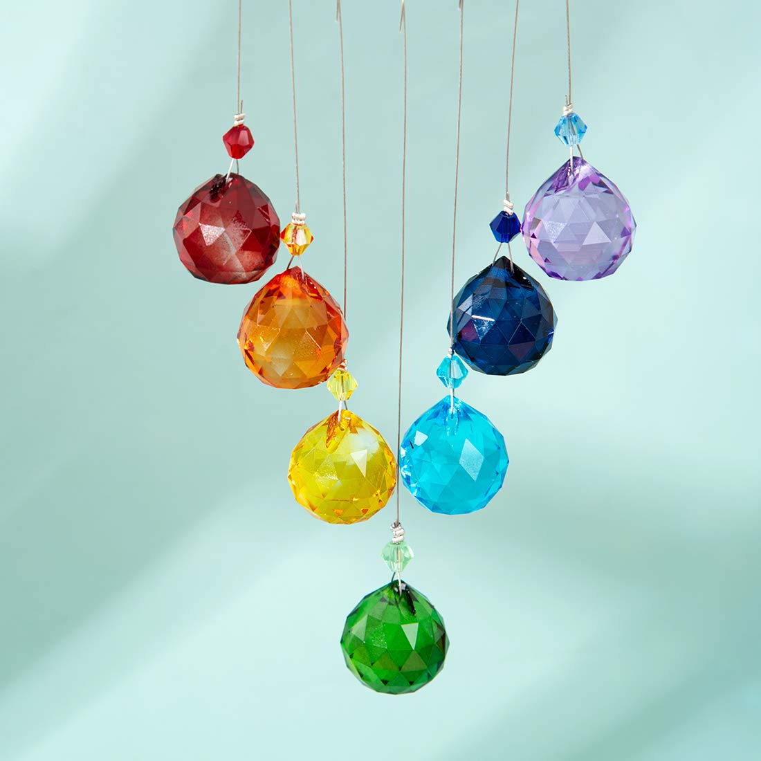 Bauhinia Chakra Crystal Ball Suncatcher - Rainbow Maker for Wedding, Home & Garden Decor - Window Hanging Pendant for Meditation, Feng Shui & Positive Energy