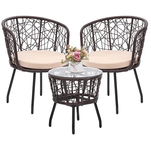 Brown Rattan Begie Cushion