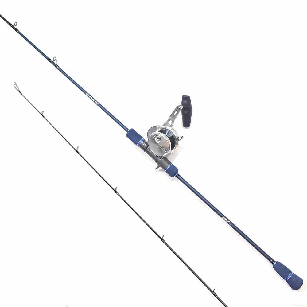 Shimano Ocea Jigger 2000NRHG Fishing Reel & Temple Reef Elevate E3 Rod Combo - Saltwater Offshore Jigging Combo for Deep Sea Fishing