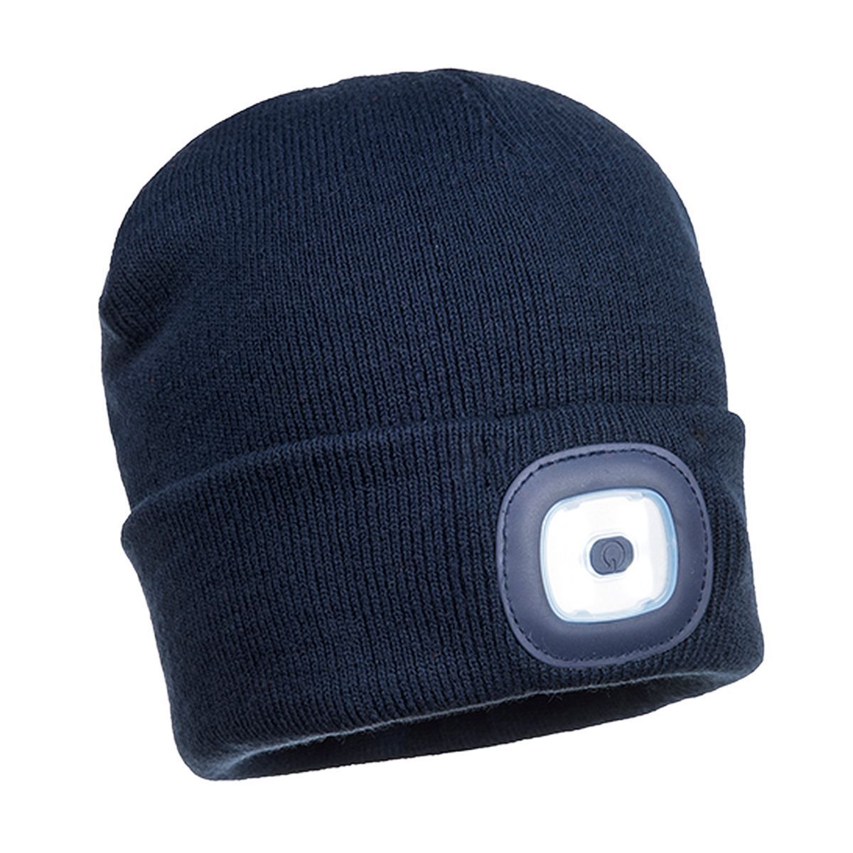 Rechargeable Twin LED Beanie - Adjustable Winter Hat with Bright LED Lights for Outdoor Activities, Camping, Hiking & Night Running
