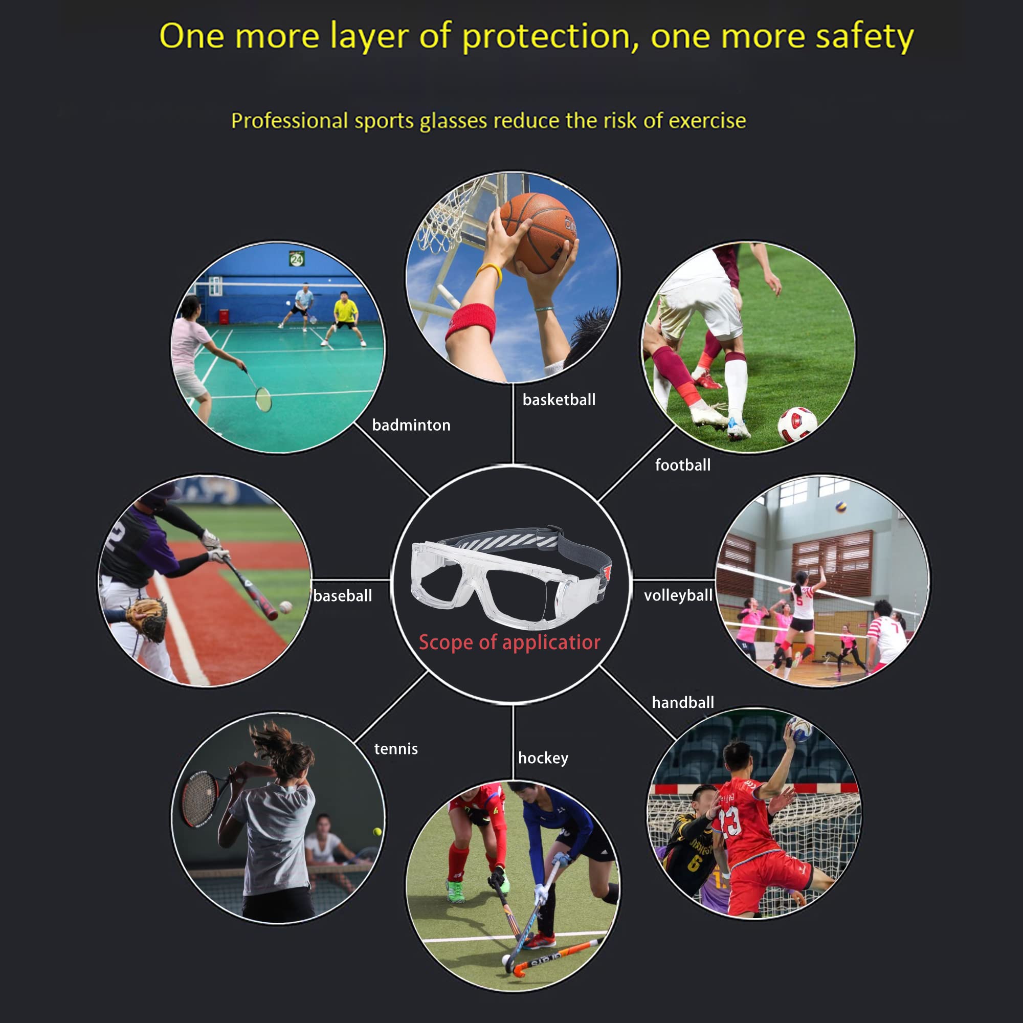 Anti-Fog Sports Goggles for Men - Protective Basketball Eyewear with Clear Vision - Perfect for Basketball, Cycling & Outdoor Activities