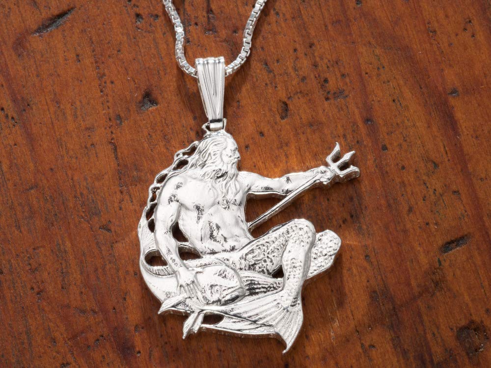 Neptune Pendant for Men - Nautical Inspired Jewelry | Ocean-Themed Necklace for Beach Lovers & Sea Enthusiasts | Perfect for Beach Vacations, Boat Trips & Coastal Weddings