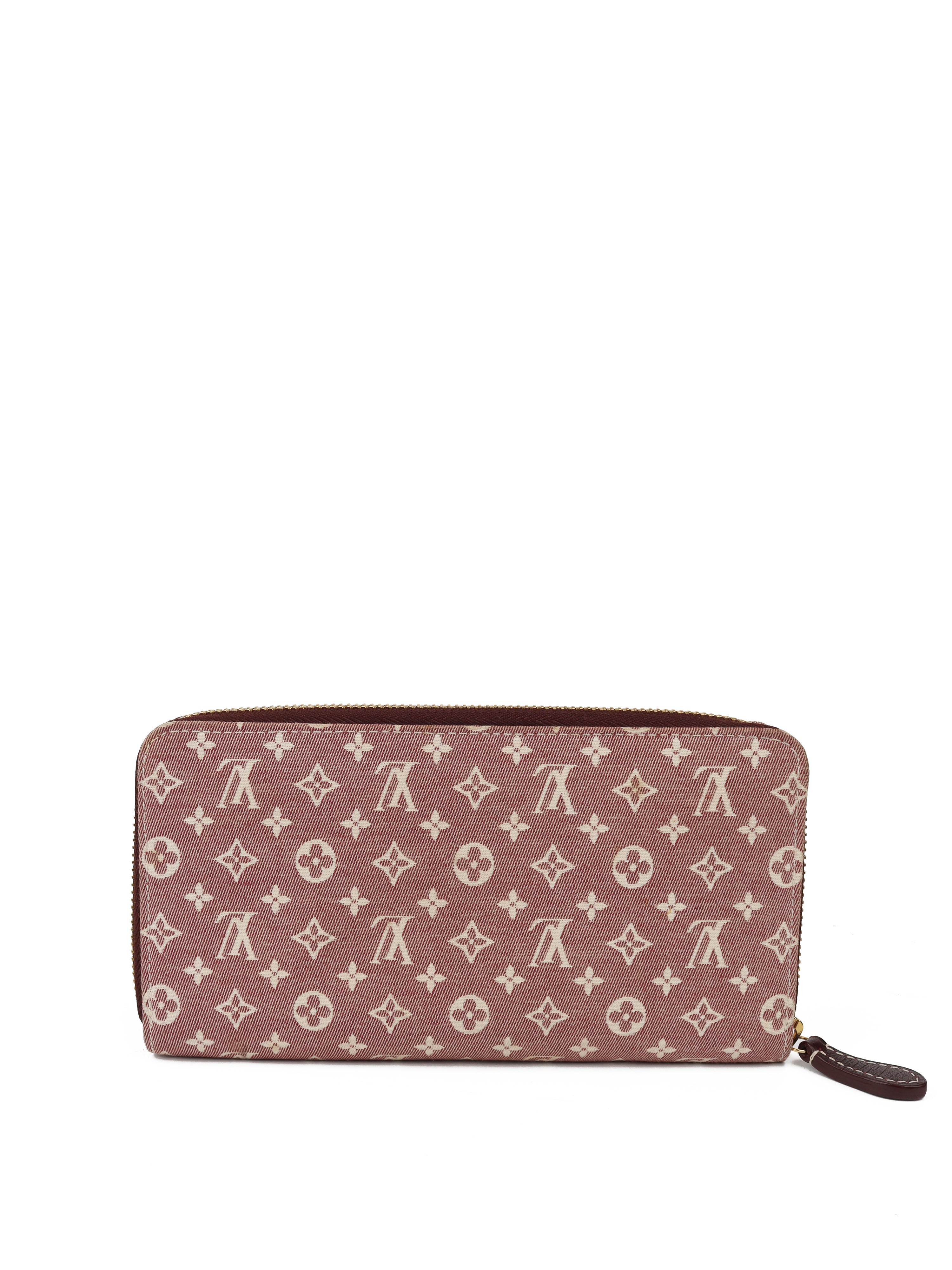 Authentic Louis Vuitton Mauve Mini Lin Zip Around Wallet - Luxury Compact Women's Wallet for Everyday Use & Travel Essentials