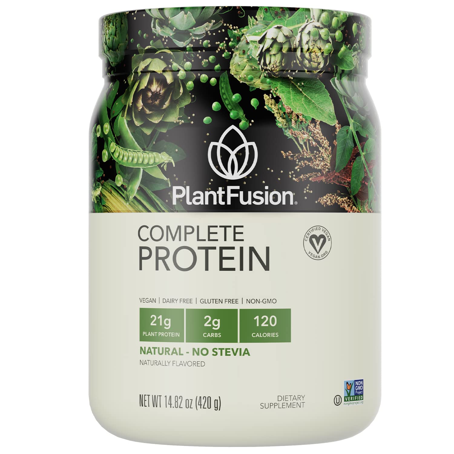PlantFusion Vegan Protein Powder - Plant Based Protein with BCAAs & Digestive Enzymes | Dairy Free, Gluten Free, Clean Protein Supplement (.93lb) for Muscle Recovery & Post-Workout Nutrition