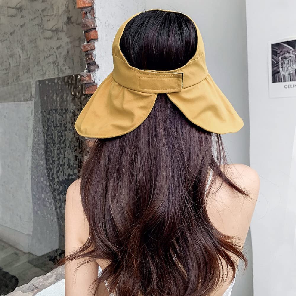 Women's UV Protection Wide Brim Sun Hat with Ponytail Hole - UPF 50+ Summer Beach Hat for Outdoor Activities, Gardening, Travel & Vacation