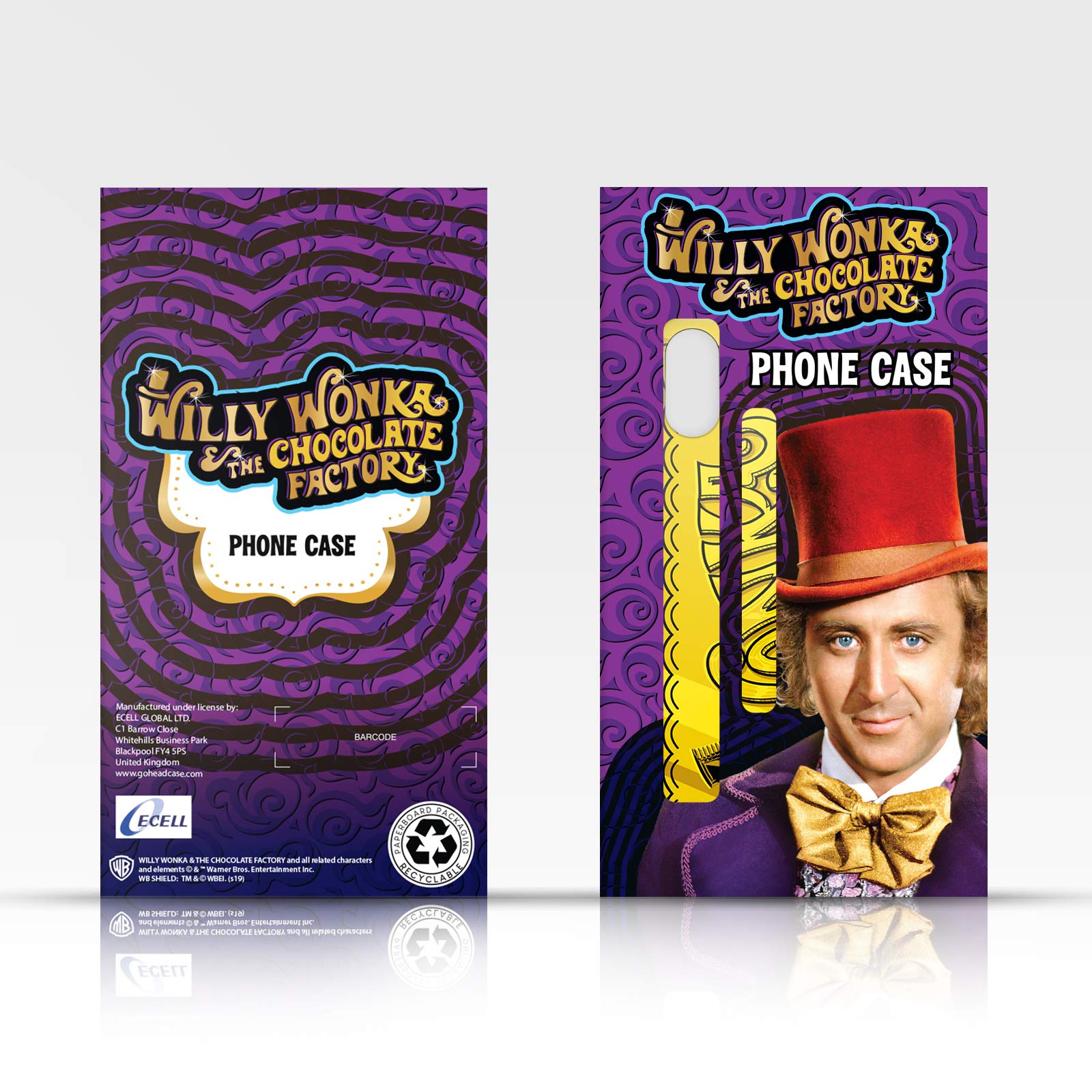 Officially Licensed Willy Wonka & The Chocolate Factory Candy Bar iPhone 12 Case - Soft Gel Protective Cover for Apple iPhone 12/12 Pro - Perfect for Movie Fans & Candy Lovers
