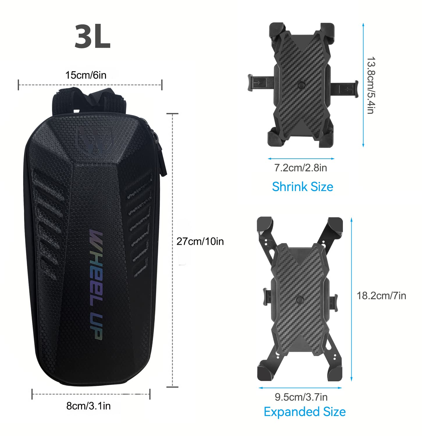 Outinhao Electric Scooter Bag 2L/3L with USB Port, Waterproof Phone Pouch, Accessories for Xiaomi/Mijia/M365 Scooters - Perfect for Commuting, Shopping & Outdoor Adventures