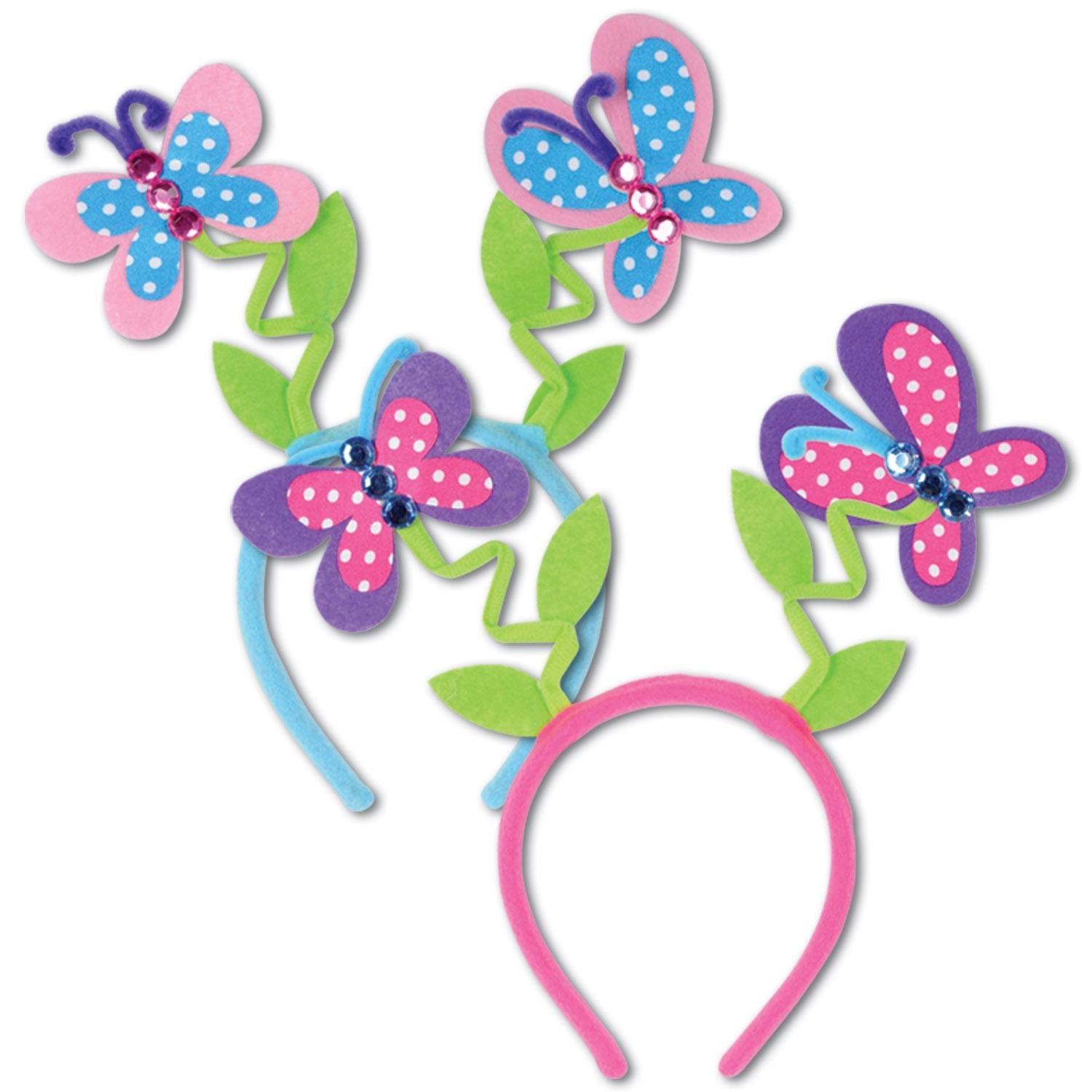 12 Pack Beistle Butterfly Boppers - Fun Party Favors for Kids Birthday, Baby Shower & Carnival Games - Inflatable Batting Toys for Outdoor Activities & Festive Events