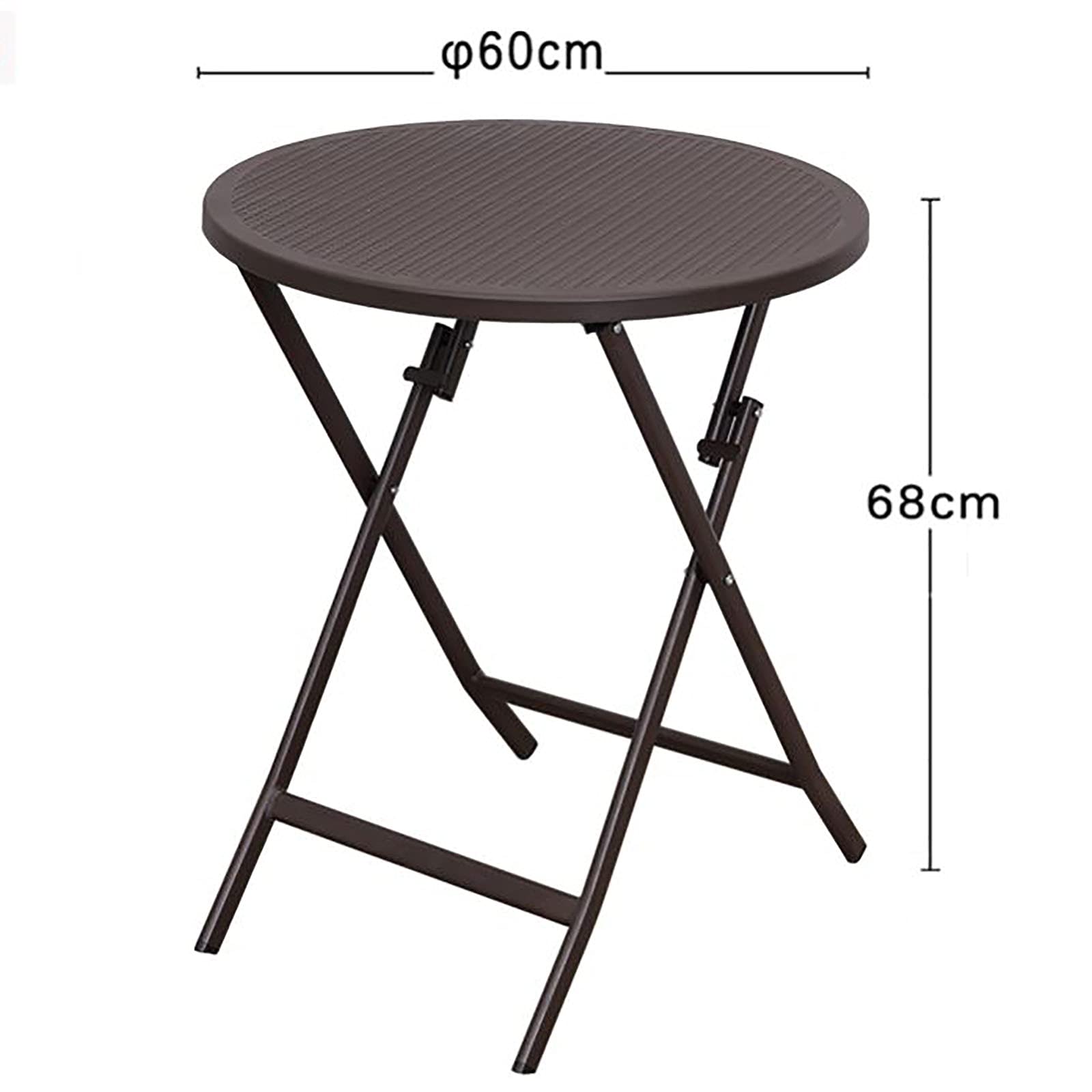 Portable Folding Table - 60cm Round Outdoor Camping Table for Picnics, Beach, BBQ & Indoor Use as Dining, Coffee, or Side Table | Lightweight & Space-Saving Design
